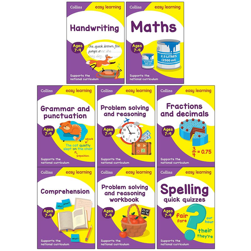 Collins Easy Learning KS2 Age 7-9 Collection 8 Books Set Grammar and Punctuation - The Book Bundle