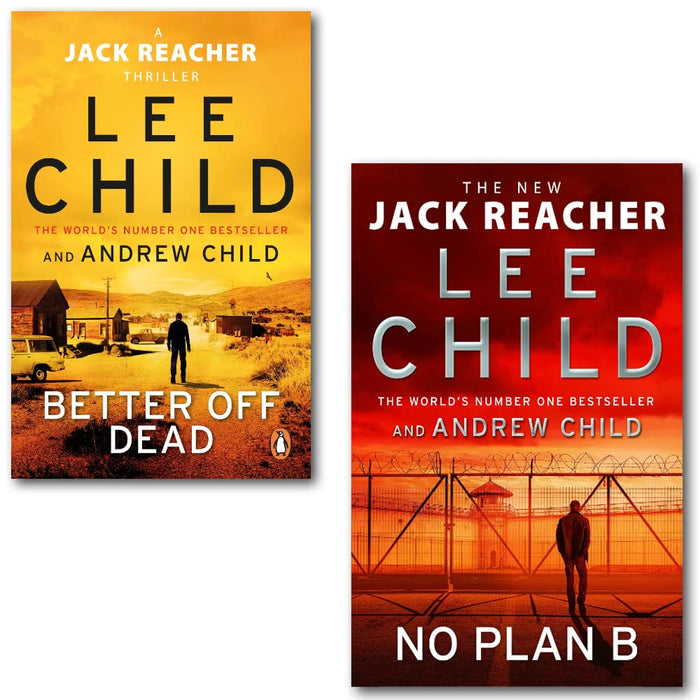 Lee Child Jack Reacher Series 2 Books Collection Set (No Plan B [Hardcover], Better Off Dead) - The Book Bundle