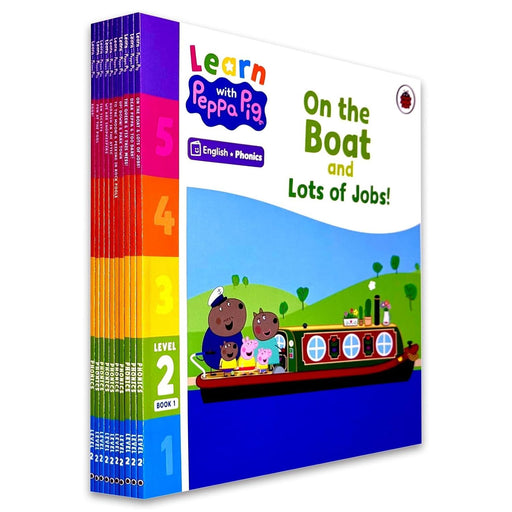 Peppa Pig Learn With Peppa Phonics Level 2 10-book paperback collection set by Ladybird