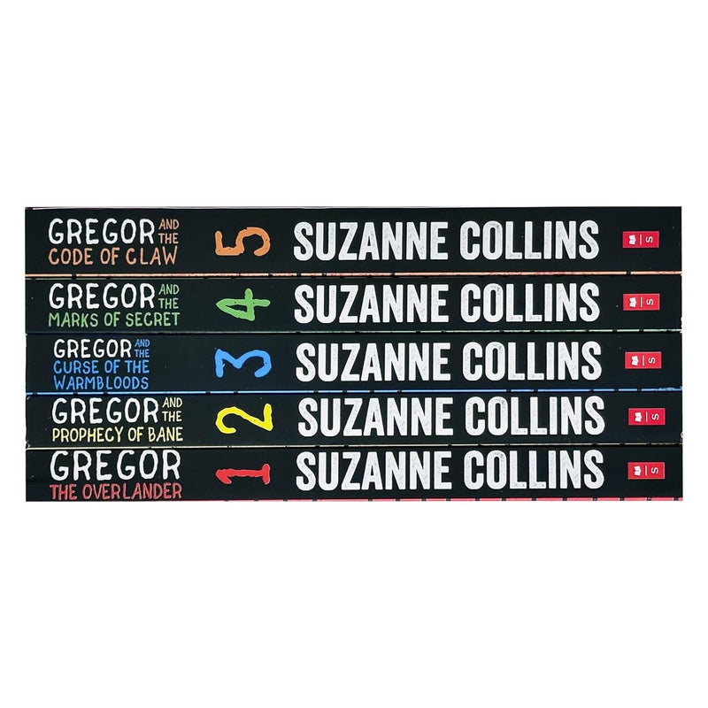 Gregor The Underland Chronicles book collection by Suzanne Collins, including The Overlander, The Prophecy of Bane, and The Marks of Secrets.