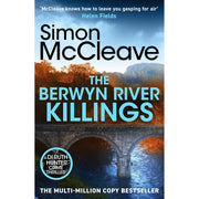 Set of four DI Ruth Hunter series books by Simon McCleave, including "The Devil's Cliffs Killings" with book covers displayed.