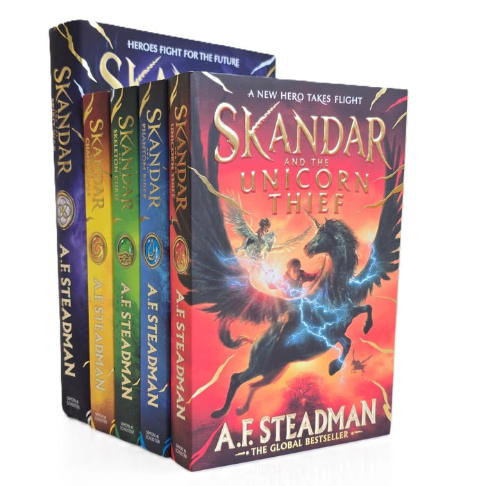 Skandar Series 5 Books Collection Set By A.F. Steadman (Skandar and the Spirit War(HB), Skandar and the Chaos Trials) - The Book Bundle