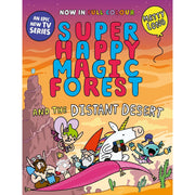 Set of seven Super Happy Magic Forest paperback books by Matty Long, featuring colorful forest characters and whimsical illustrations.