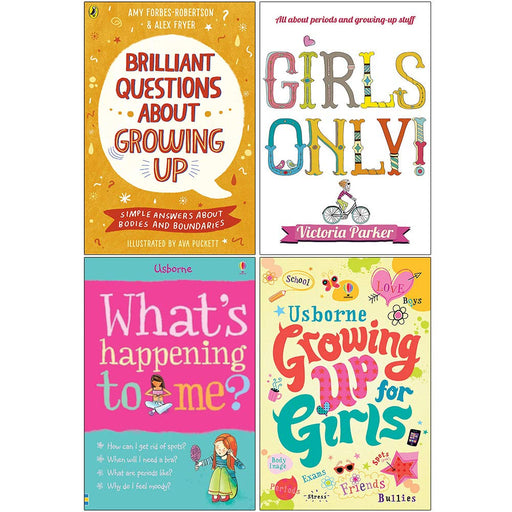 Brilliant Questions About Growing Up, Girls Only, What's Happening to Me Girls, Growing Up for Girls 4 Books Collection Set - The Book Bundle