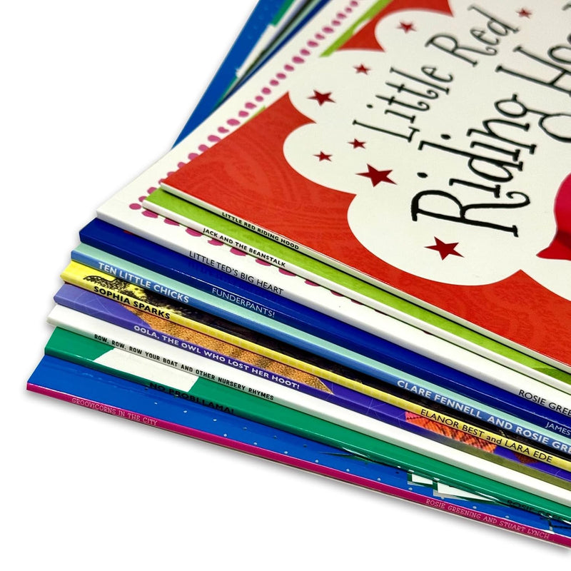 Awesome Adventure Bundle Make Believe Ideas 10 Books Collection Set (Little Red Riding Hood, Jack and the Beanstalk, Little Ted's Big Heart, Funderpants!, Ten Little Chicks, Sophia Sparks & More)