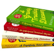 Set of four paperback Detective stories from The Dinner Lady Detectives series by Hannah Hendy, published by Canelo.