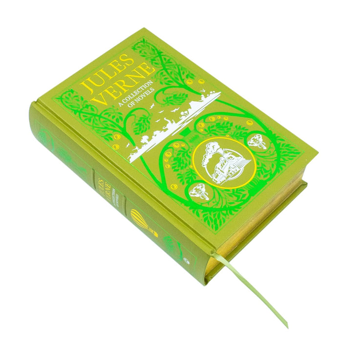 A Collection of Jules Verne Novels Deluxe Leather Bound Classic - The Book Bundle