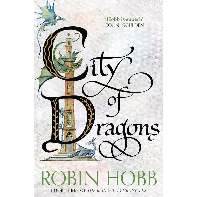 Rain Wilds Chronicles by Robin Hobb, four paperback fantasy books in a collection set, published by HarperVoyager.