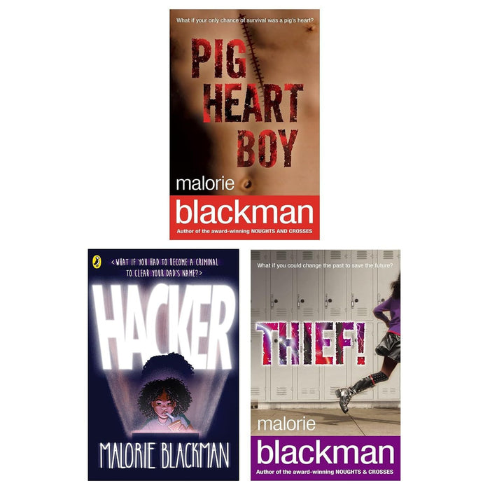 Malorie Blackman 3 Books Collection Set (Pig-Heart Boy, Hacker, Thief) - The Book Bundle