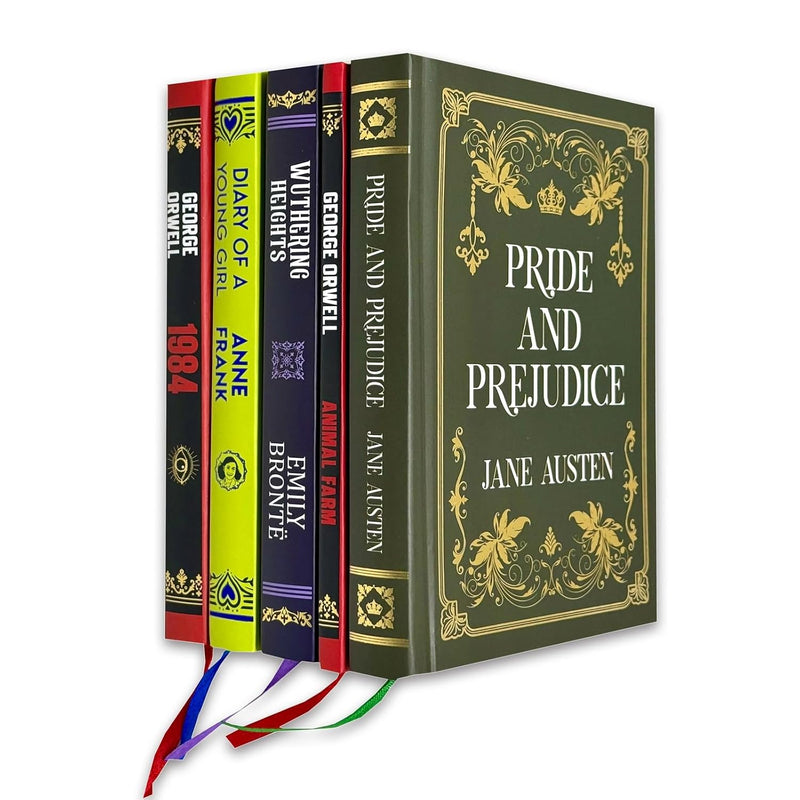 Pride and Prejudice, 1984, Animal Farm & More 5 Books Collection Set - Fiction - Hardcover