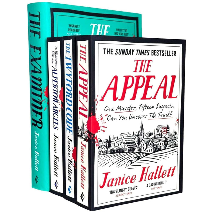 Janice Hallett 4 Books Collection Set (The Appeal, The Twyford Code, The Mysterious Case of the Alperton Angels and The Examiner) - The Book Bundle