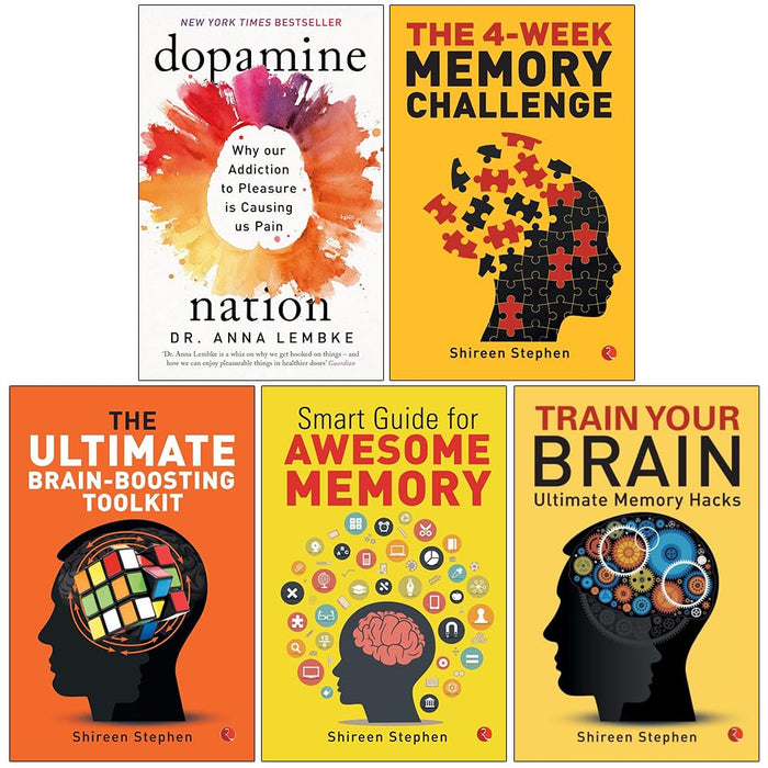 The 4-Week, The Ultimate, Smart Guide for, Train  & Dopamine Nation 5 Books Collection Set - The Book Bundle
