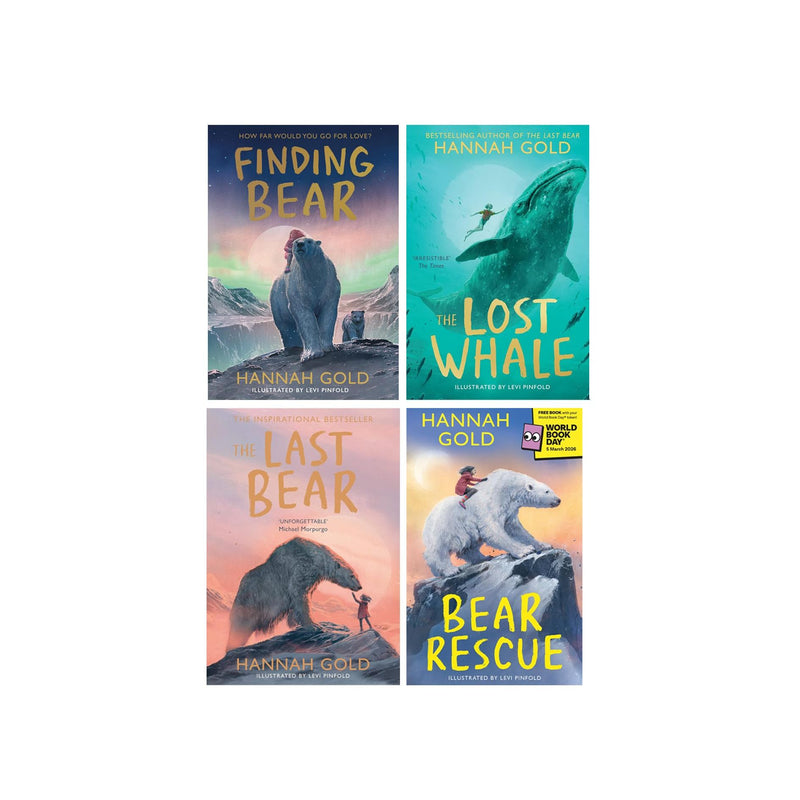 Hannah Gold 4 Books Collection Set - Bear Rescue (World Book Day 2026), The Last Bear, The Lost Whale and Finding Bear | Paperback - The Book Bundle