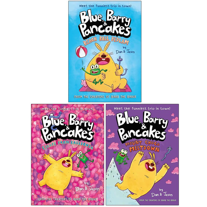 Blue, Barry and Pancakes Series 3 Books Collection Set By Dan Abdo, Jason Patterson (Beach Ball Bedlam, Escape from Balloonia and Mount Choco Meltdown) - The Book Bundle