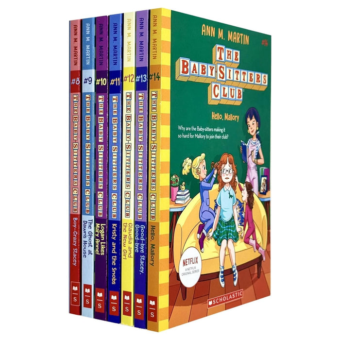 The Babysitters Club Volume 8-14 Collection 7 Books Set By Ann M. Martin (Boy-Crazed Stacey, The Ghost at Dawn's House, Logan Likes Mary Anne!) - The Book Bundle