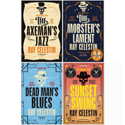 Set of four Ray Celestin City Blues Quartet books, featuring colorful cover art and urban crime stories in a collection.