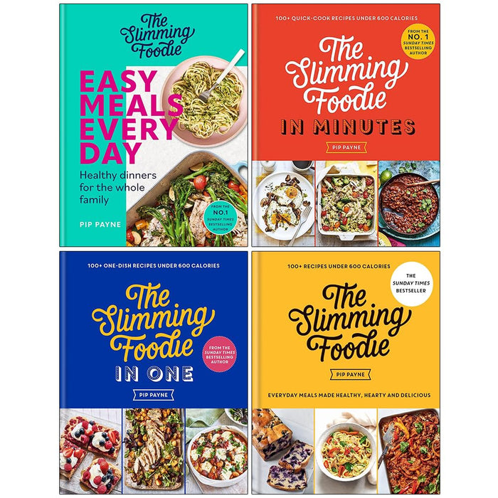Pip Payne Collection 4 Books Set (The Slimming Foodie Easy Meals Every Day, The Slimming Foodie in Minutes, ) - The Book Bundle