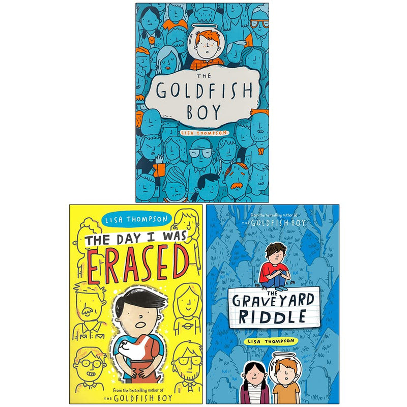 Lisa Thompson Collection 3 Books Set (The Goldfish Boy, The Day I Was Erased, The Graveyard Riddle) - The Book Bundle