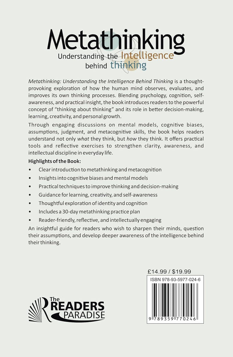 Metathinking Understanding The Intelligence Behind Thinking By Nupur Gosain - Non Fiction - Paperback