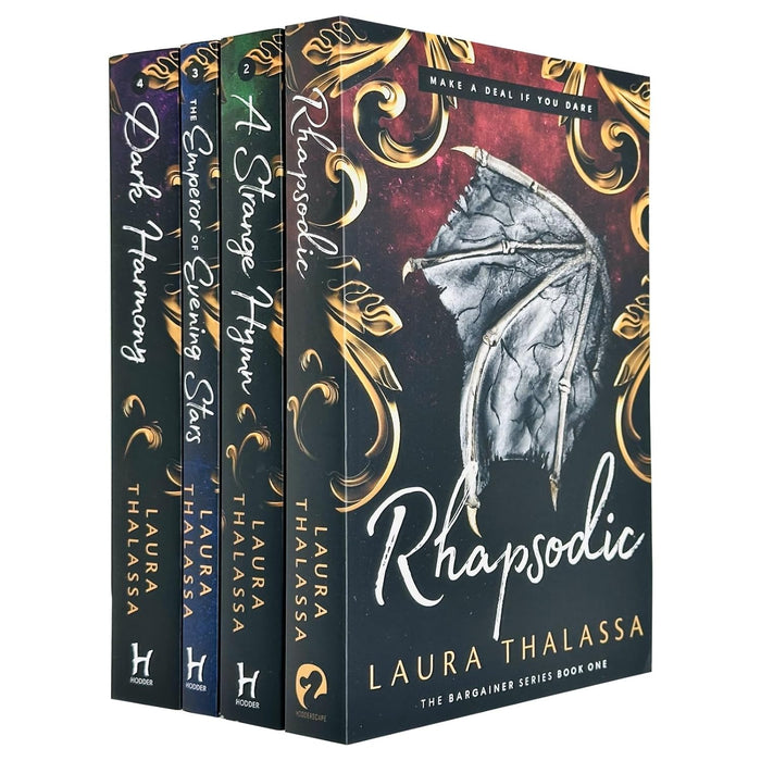 The Bargainer Series 4 Books Collection Set by Laura Thalassa (Rhapsodic, The Emperor of Evening Stars) - The Book Bundle