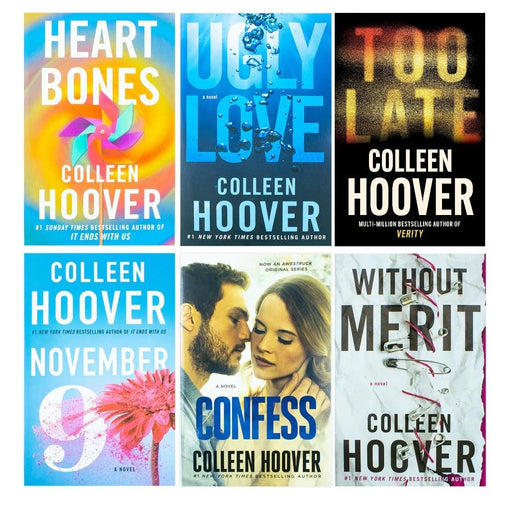 Colleen Hoover Collection 6 Books Set (Heart Bones, Without Merit, November 9, Ugly Love, Too Late, Confess) - The Book Bundle