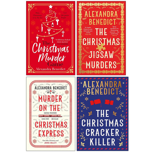 Alexandra Benedict 4 Books Collection Set (The Christmas Murder Game, Murder On The Christmas Express, The Christmas Jigsaw Murders & The Christmas Cracker Killer) - The Book Bundle