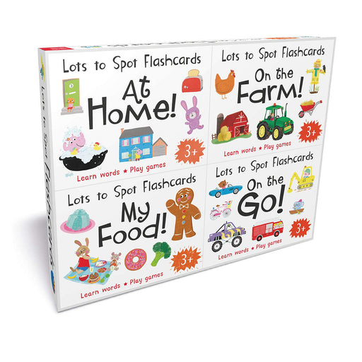 Lots to Spot Flashcards Set – New Words & Fun Games for Early Years (Home, Food, Vehicles, Farm) - The Book Bundle