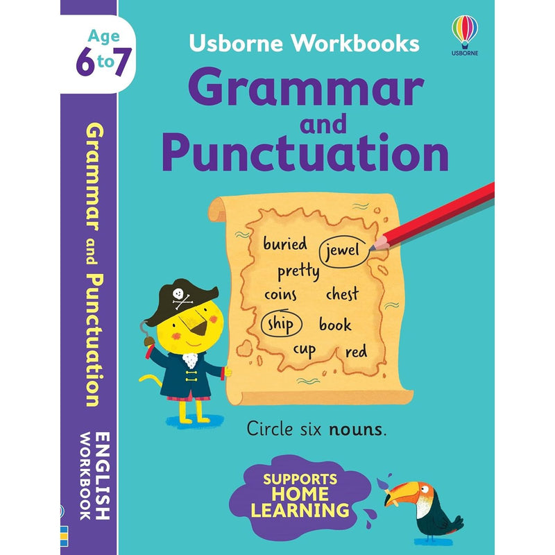 Set of five Usborne Publishing Ltd non-fiction workbooks by Bathie Holly, paperback educational books for kids.