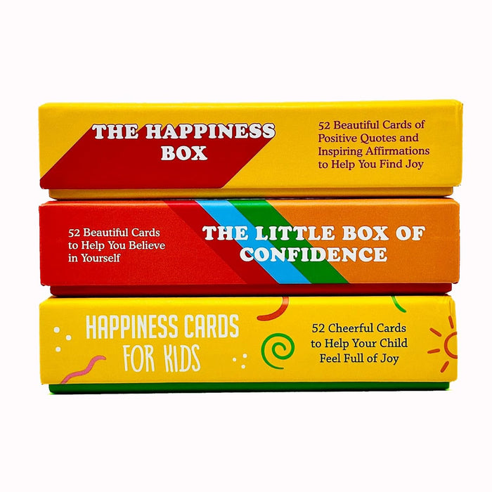 The Happiness Box, The Little Box of Confidence & Happiness Cards for Kids By Summersdale Publishers 3 Books Collection Set - The Book Bundle