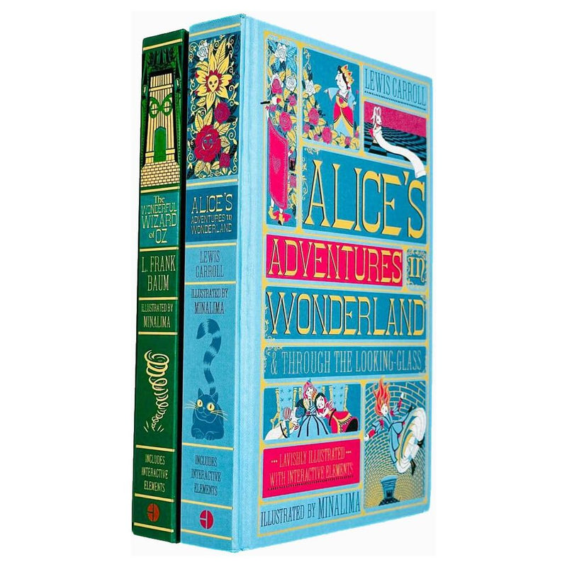 Wonderful Wizard of Oz Interactive,Alices Adventures in Wonderland 2 Books Set HB - The Book Bundle