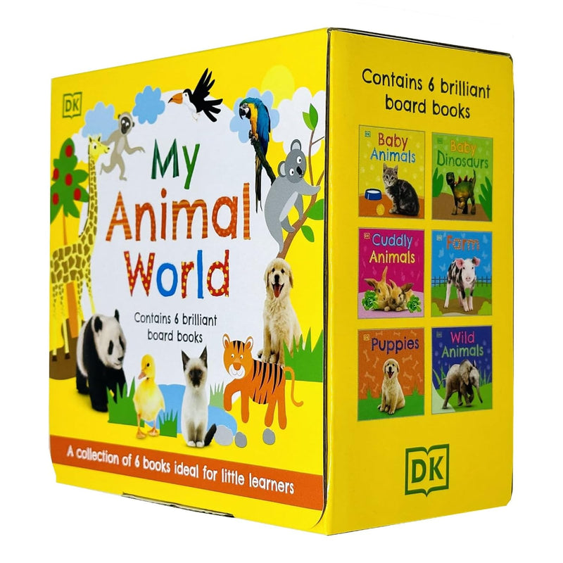 DK My Animal World 6 Books Collection Box Set (Baby Animals, Baby Dinosaurs, Cuddly Animals, Farm, Puppies & Wild Animals) - The Book Bundle