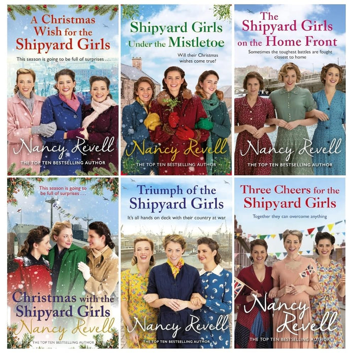 Nancy Revell The Shipyard Girls Series 6 Books Collection Set Vols 7-12 (Christmas with the Shipyard Girls + MORE) - The Book Bundle