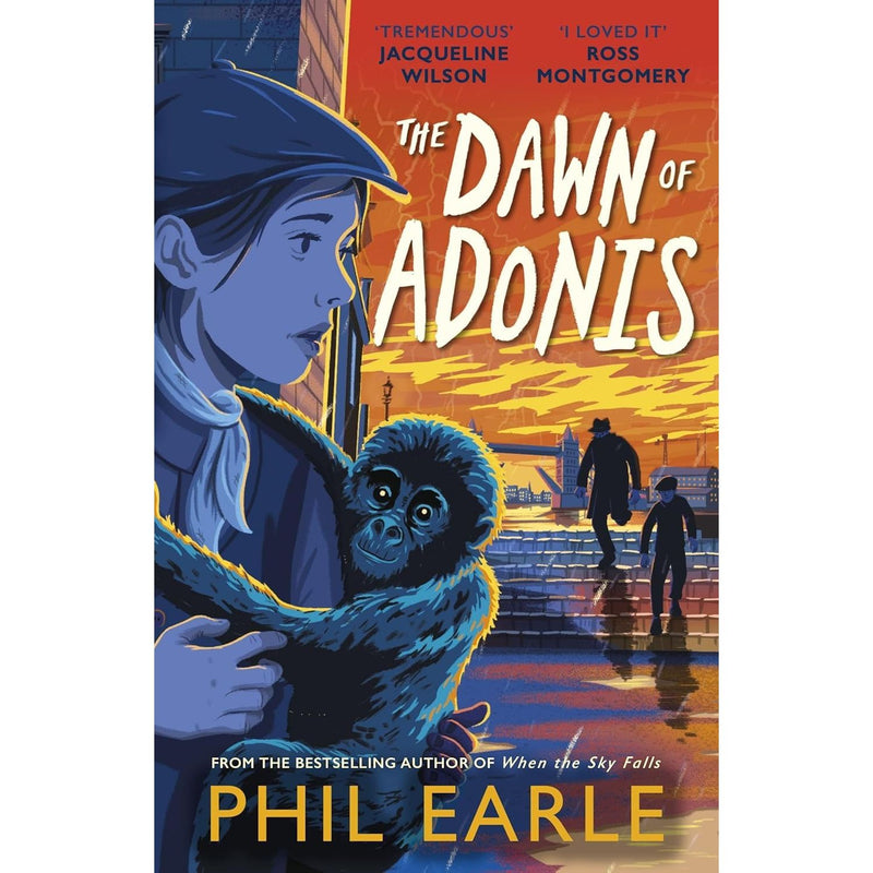 Set of four paperback fiction books by Phil Earle, titled "While the Storm Rages" and "Until the Road Ends," published by Andersen Press.