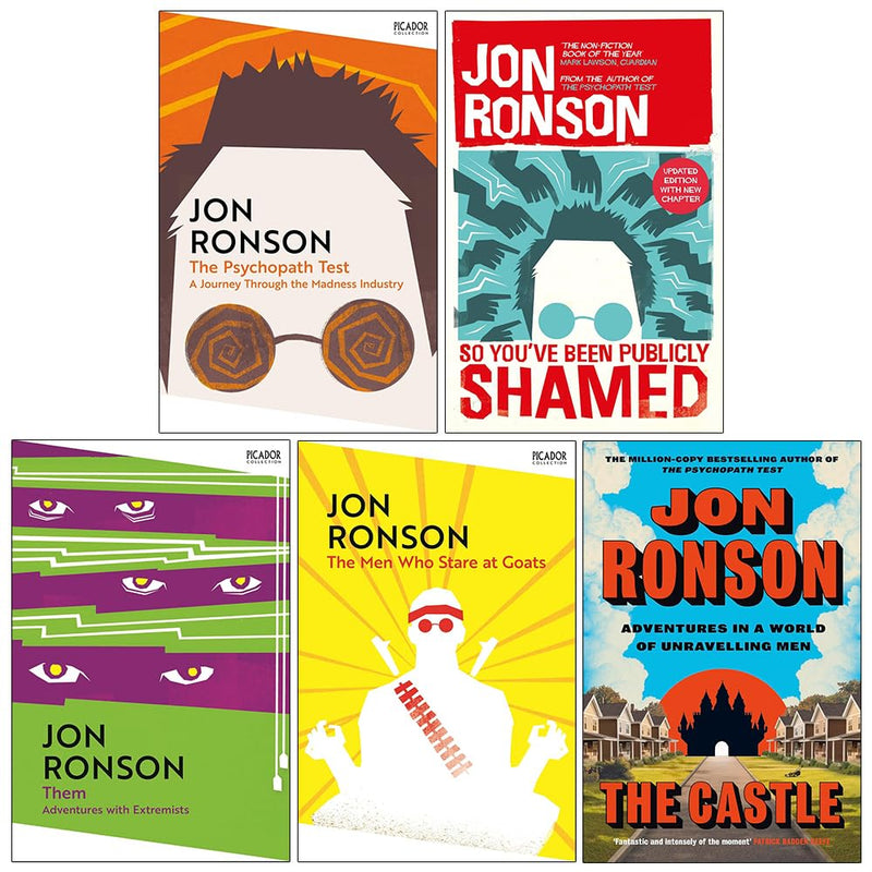 The Psychopath Test, Them & More 5 Books Collection Set By Jon Ronson - Non Fiction - Mixed Format