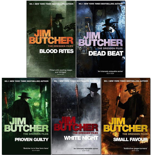 Jim Butcher Dresden Files Series 2 : 5 Books Collection (Blood Rites,Dead Beat,Proven Guilty,White Night,Small Favour) - The Book Bundle