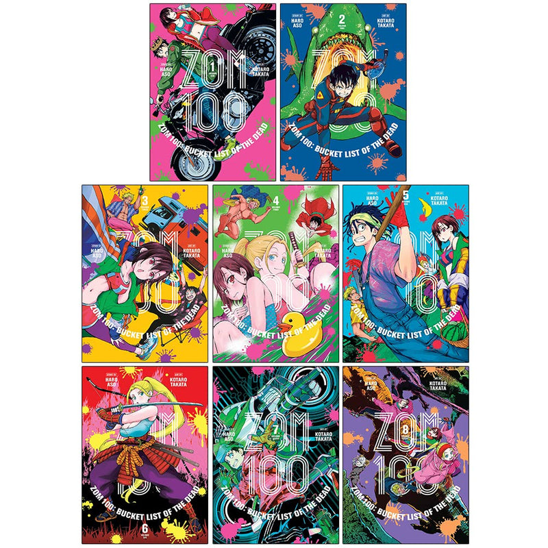 Zom 100 Bucket List of the Dead Volume 1-8 Books Collection Set By Haro Aso, Kotaro Takata - The Book Bundle