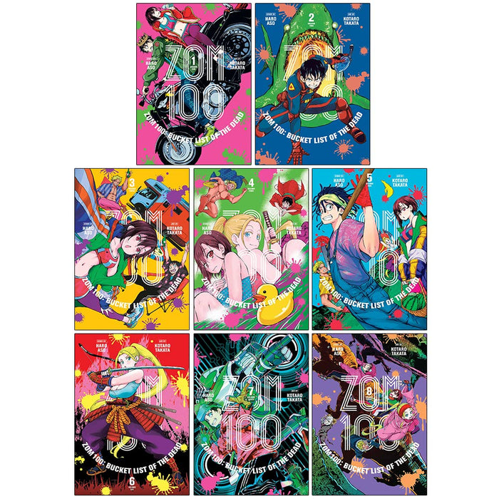 Zom 100 Bucket List of the Dead Volume 1-8 Books Collection Set By Haro Aso, Kotaro Takata - The Book Bundle