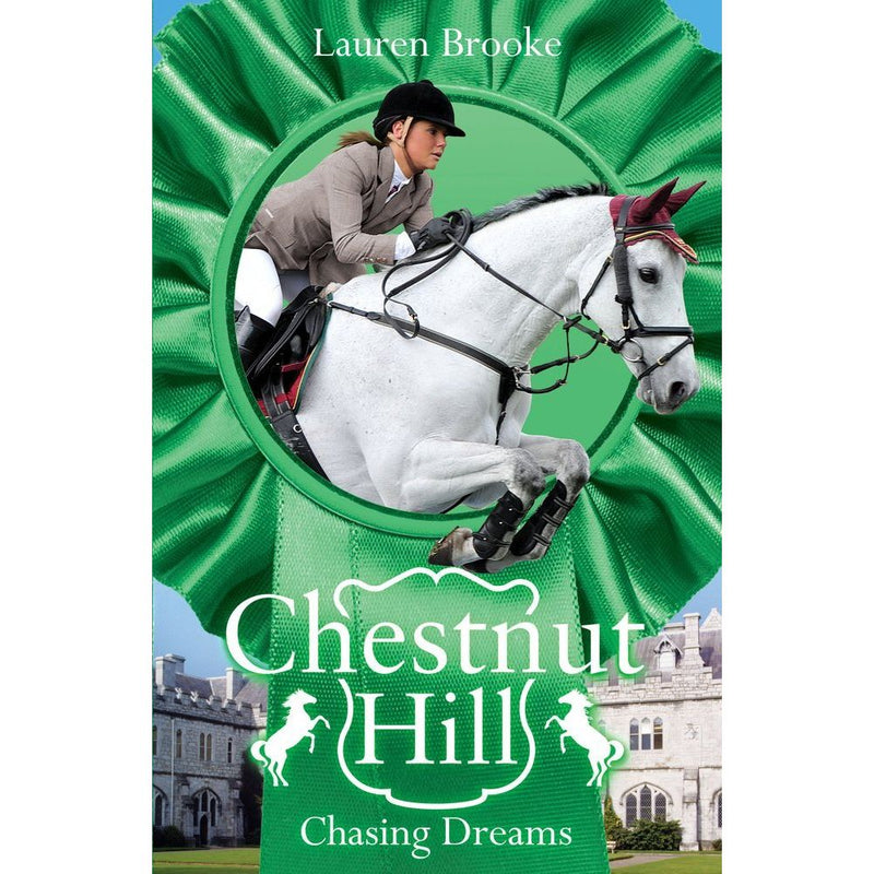 Chestnut Hill Collection of 5 Lauren Brooke books including Racing Hearts and A Time to Remember, featuring colorful book covers.