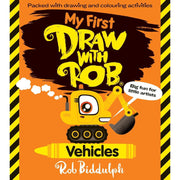 Rob Biddulph Collection of 5 children's paperback books, including My First Draw with Rob and holiday stories, featuring colorful covers.