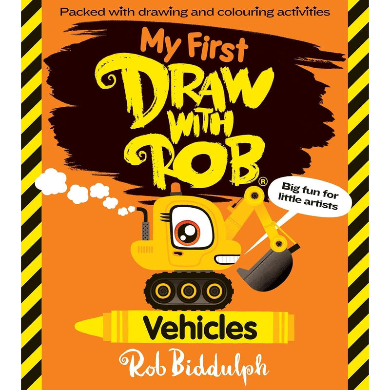 Rob Biddulph Collection of 5 children's paperback books, including My First Draw with Rob and holiday stories, featuring colorful covers.