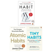 Tiny Habits, Atomic Habits, The Power of Habit 3 Books Collection Set - The Book Bundle