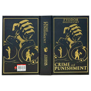 Hardcover edition of Crime and Punishment by Fyodor Dostoevsky, featuring a printed cover with classic design and Rupa Publications branding.