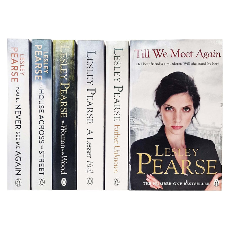 Six-book Lesley Pearse collection by Penguin Ltd, including Till We Meet Again, Father Unknown, and A Lesser Evil, displayed together.
