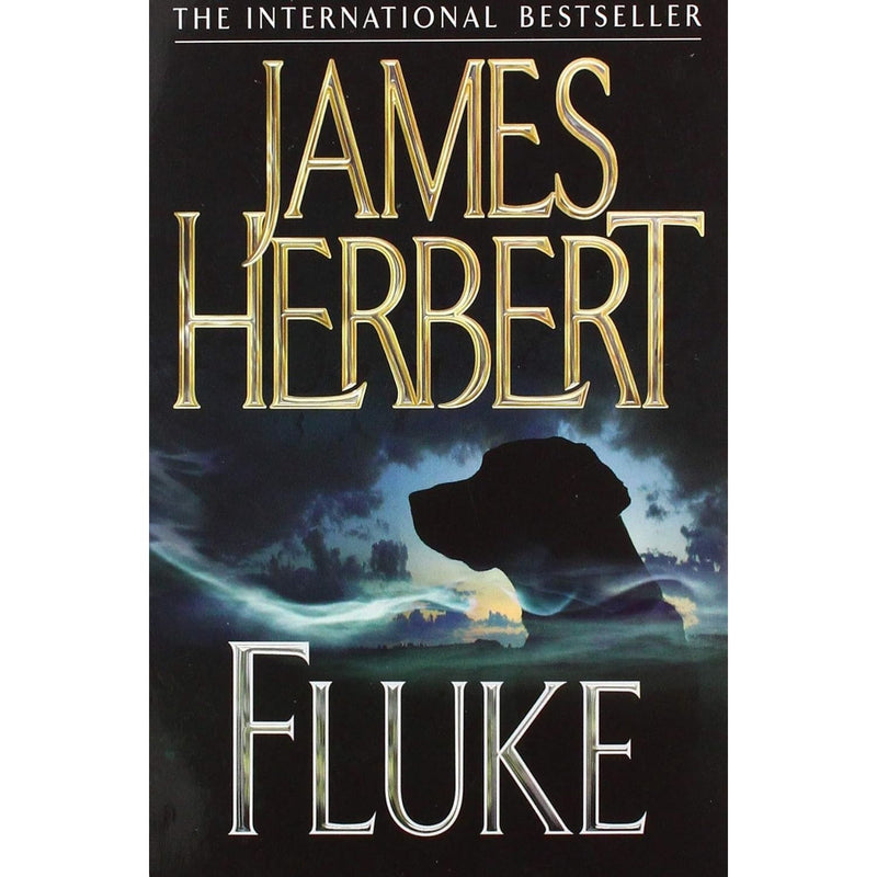 Paperback of Fluke by James Herbert, published by Pan Macmillan, featuring the book cover with dark, atmospheric artwork.