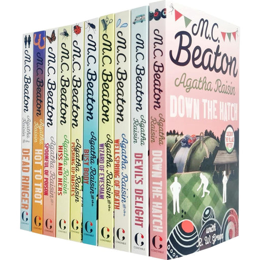 MC Beaton Agatha Raisin Series 10 Books Collection Set - The Book Bundle