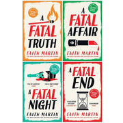 Collection of four Faith Martin Ryder and Loveday Series 5-8 crime novels including A Fatal Truth, A Fatal Affair, A Fatal Night, and A Fatal End.