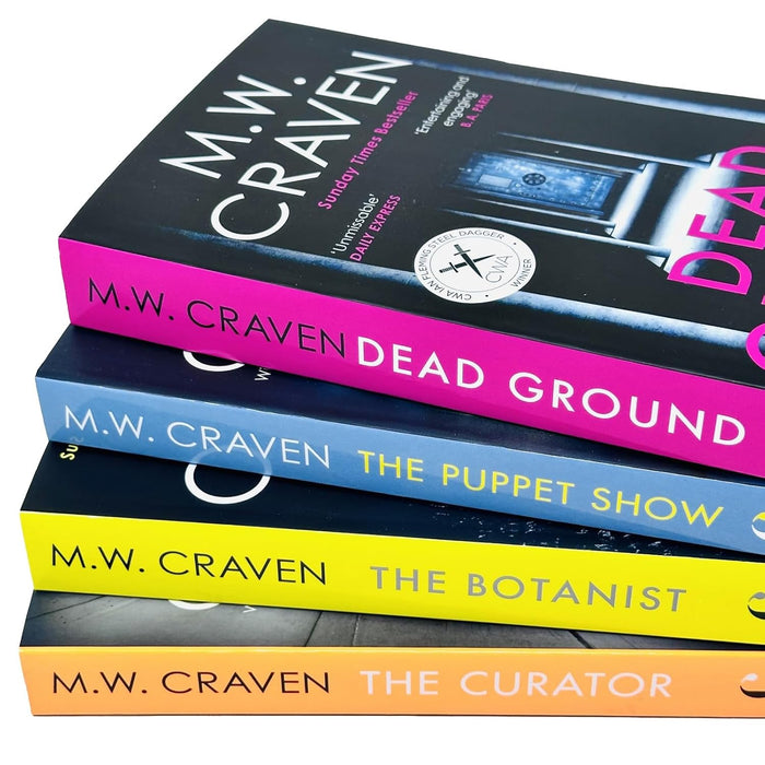 M. W. Craven Washington Poe Series 4 Books Collection Set (The Puppet Show,The Curator, The Botanist,  Dead Ground) - The Book Bundle