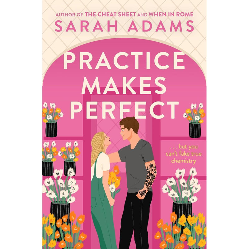Sarah Adams Collection 3 books set including The Cheat Sheet, When in Rome, and Practice Makes Perfect, displayed on a white background.