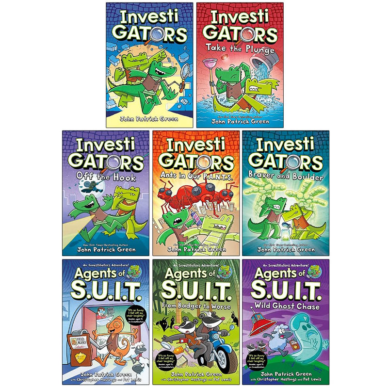 Investigators Series 8 Books Collection Set by John Patrick Green (InvestiGators, Take the Plunge, Off the Hook) - The Book Bundle