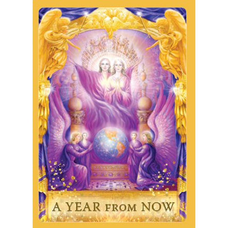 Multicolor Angel Answers Oracle Card Deck by Radleigh Valentine, 44 cards for spiritual guidance and illuminating life's questions.